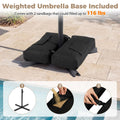 Tangkula 10ft Patio Umbrella with Base Included with 360 Degree Rotation