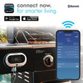 4-Burner Smart Gas Grill with Side Searing Burner. Black with Chrome Accents