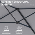 AECOJOY 10ft Cantilever Patio Umbrella, Large Rectangle Umbrella 180° Rotation Offset, Grey