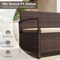 Tangkula 42 Gallon Outdoor Bench with Storage for Porch Backyard Poolside
