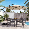 Tangkula 10ft Patio Umbrella with Base Included with 360 Degree Rotation