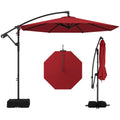 Tangkula 10ft Patio Umbrella with Base Included with 360 Degree Rotation