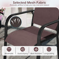 Tangkula 5 Pieces Patio Dining Set Outdoor Round Table and Stackable Chairs with Umbrella Hole