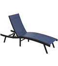 AECOJOY Outdoor Chaise Lounge, All Weather Pool Lounge Chairs Ergonomic Design (Navy, 1 PCs)