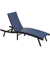 AECOJOY Outdoor Chaise Lounge, All Weather Pool Lounge Chairs Ergonomic Design (Navy, 1 PCs)