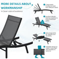 AECOJOY Outdoor Chaise Lounge, All Weather Pool Lounge Chairs Ergonomic Design (Dark Grey, 1 PCs)