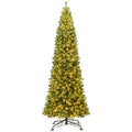 12 FT Pre-Lit Artificial Christmas Tree with Quick Power Connector, 1030 Warm White LED Lights, 2536 Tips & Hinged for Indoor Outdoor Decoration
