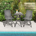 Tangkula 24 Inch Outdoor Bar Table, Patio Bar Height Table with Aluminum Tabletop & Heavy-Duty Metal Legs (only table)