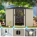 AECOJOY 8x6 Ft Outdoor Storage Tool Shed, Gray