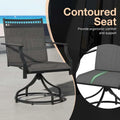 Outdoor Swivel Dining Chairs Set of 2/4 with Quick-Drying Fabric & Metal Frame, All-Weather Patio Chairs for Backyard Porch Lawn Garden