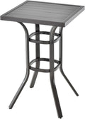Tangkula 24 Inch Outdoor Bar Table, Patio Bar Height Table with Aluminum Tabletop & Heavy-Duty Metal Legs (only table)