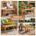 Tangkula 40” Outdoor Backless Bench for Deck Entryway Porch Indoor