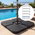 Tangkula 4 Piece 164 Lbs Umbrella Base for Patio