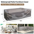 AECOJOY 7 Piece Outdoor Patio Furniture Set with Waterproof Cover, Black & Beige