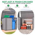 AECOJOY Resin Outdoor Trash Can Storage Shed, Plastic Garbage Can Shed for 2 Cans