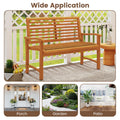 Tangkula Patio Garden Park Bench with Slatted Backrest & Seat