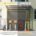 AECOJOY 6' x 6' Gazebo Outdoor Pergola for Patio, Small Lean to Hardtop Grill Gazebo