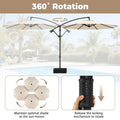 Tangkula 10ft Patio Umbrella with Base Included with 360 Degree Rotation