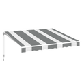 AECOJOY 13'×10' Manual Retractable Awning Sun Shade, Patio Awning Canopy