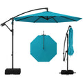 Tangkula 10ft Patio Umbrella with Base Included with 360 Degree Rotation