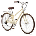 Schwinn Admiral 700c Adult Hybrid Bike, 7 Speed Womens Bike, Cream