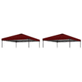 Home Decor 2pcs 10x10ft Replacement Cover Tier Gazebo Roof Sunshade Outdoor Cover Sunshade Patio Pavilion Protective Cover