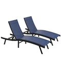 AECOJOY Outdoor Chaise Lounge, All Weather Pool Lounge Chairs Ergonomic Design (Navy, 1 PCs)