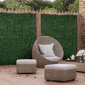 DUOSONG Outsunny Grass Wall Panels, 20" X 20" Artificial Grass Wall Decor, Greenery Backdrop Panels Wall for Outdoor, Indoor, Garden, Fence, Backyard, Fresh Green Green POLYETHYLENE Garden & Outdoor