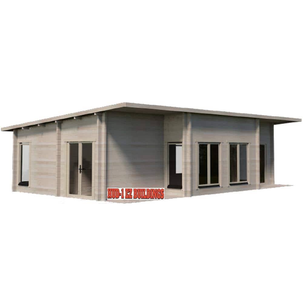 Norse 20 ft. x 32 ft. Log Cabin Pool Garden House D.I.Y. Building Kit