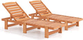 Tangkula Solid Wood Patio Chaise Lounge with 5-Level Adjustable Backrest (1/2)