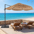 Tangkula 9.5ft Tiki Patio Umbrella with Base Included