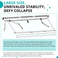 AECOJOY 14'x10' Manual Retractable Awning Sun Shade, Patio Awning Canopy