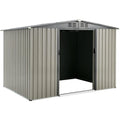 AECOJOY 8x6 Ft Outdoor Storage Tool Shed, Gray