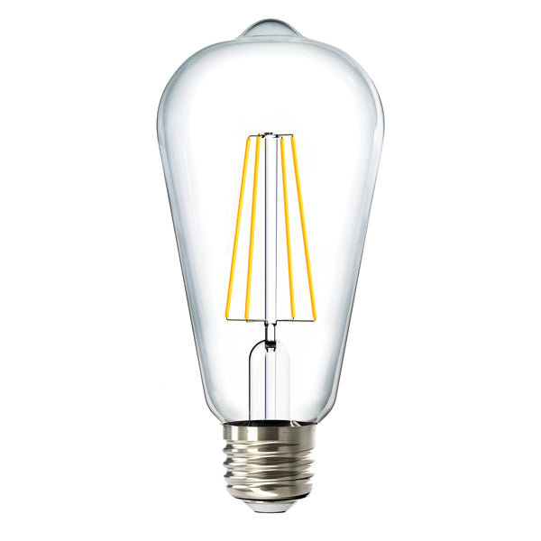 Sunco Lighting Vintage LED Edison Bulbs 60W Equivalent 8.5W 800lm Dimmable ST64 Filament 4000K Cool White E26 Medium Base Light Bulbs High