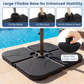 Tangkula 4 Piece 164 Lbs Umbrella Base for Patio