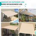 AECOJOY 13'×10' Manual Retractable Awning Sun Shade, Patio Awning Canopy