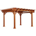 AECOJOY Wood Pergola 12'x10' Gazebo, Outdoor Pergola for Patio Deck Garden Backyard and Patio