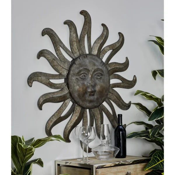 Metal Indoor Outdoor Sun Wall Decor