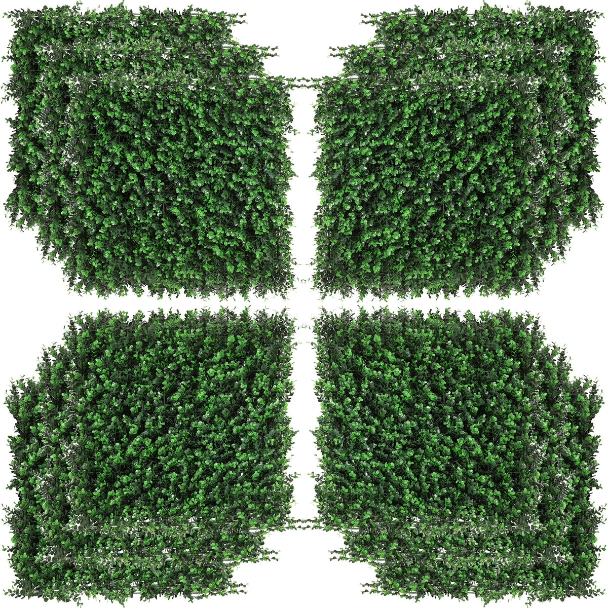 DUOSONG Outsunny Grass Wall Panels, 20" X 20" Artificial Grass Wall Decor, Greenery Backdrop Panels Wall for Outdoor, Indoor, Garden, Fence, Backyard, Fresh Green Green POLYETHYLENE Garden & Outdoor
