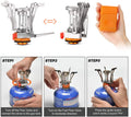16pcs Camping Cookware Set with Folding Camping Stove, Non - Stick Lightweight Pot Pan Kettle Set with Stainless Steel Cups Plates Forks Knives Spoons for Camping Backpacking Outdoor Picnic