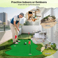 10FT x 5FT Golf Putting Green, Indoor Outdoor Professional Golf Practice Mat with 3 Holes & Golf Balls, Golf Training Mat for Home Office, Backyard