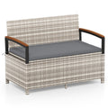 Tangkula 46 Gallon Outdoor Bench with Storage