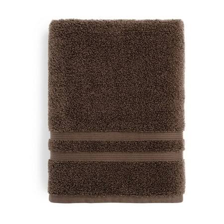 Performance Solid Bath Towel, 30 inch x 54 inch, Brown - Mainstays