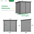 AECOJOY Resin Outdoor Trash Can Storage Shed, Plastic Garbage Can Shed for 2 Cans