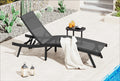 AECOJOY Outdoor Chaise Lounge, All Weather Pool Lounge Chairs Ergonomic Design (Dark Grey, 1 PCs)