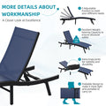 AECOJOY Outdoor Chaise Lounge, All Weather Pool Lounge Chairs Ergonomic Design (Navy, 1 PCs)
