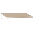 AECOJOY 14'x10' Manual Retractable Awning Sun Shade, Patio Awning Canopy