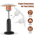 13,000 BTU Portable Tabletop Propane Patio Heater, Stainless Steel LP Gas Heater with Weighted Base & Adjustable Thermostat for Backyard, Restaurant
