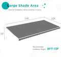 AECOJOY 14'x10' Manual Retractable Awning Sun Shade, Patio Awning Canopy
