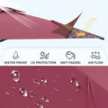 AECOJOY 10ft Cantilever Patio Umbrella, Large Rectangle Umbrella 180° Rotation Offset, Red